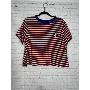 Old‎ Navy x Disney Minnie Mouse Striped Ringer T-Shirt Red White Blue XL